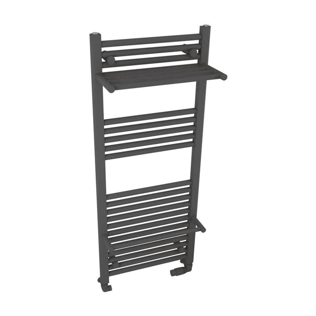 Eastbrook Ladder Rail 1200 x 500 / Central Heating Eastbrook Haddenham Straight Vertical Towel Rail in Matt Anthracite