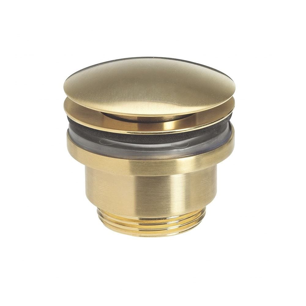 Crosswater Basin Waste Unlacquered Brushed Brass Crosswater Universal Click Clack Basin Waste