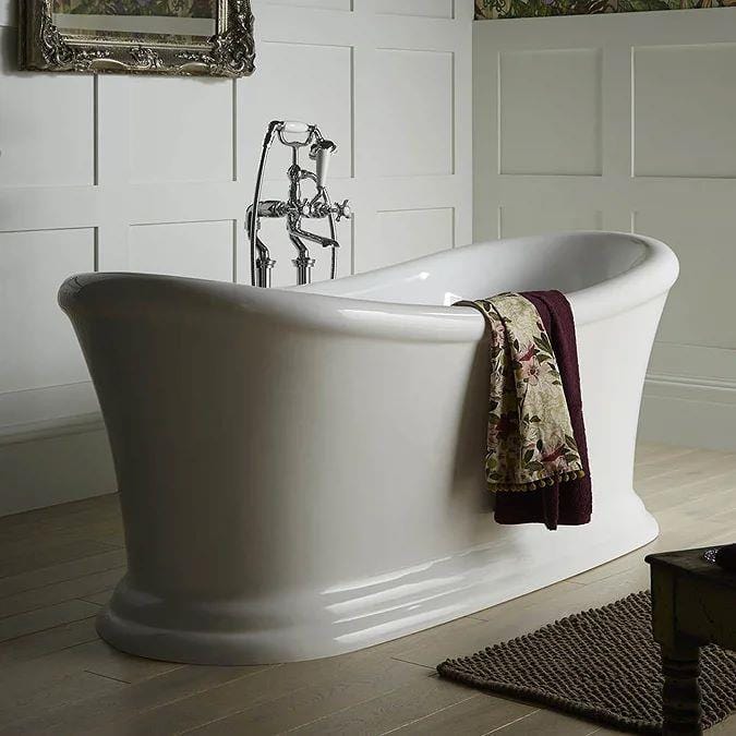 Heritage Roll Top and Slipper Freestanding Bath Heritage Orford Freestanding Acrylic Double Ended Bath - 1700mm x 740mm - White