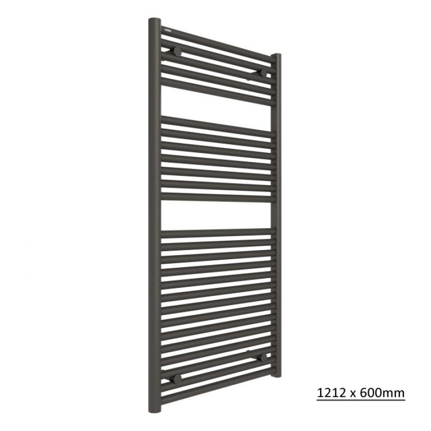 Tissino Ladder Rails 1212 x 600 / Central Heating Tissino Hugo2 Designer Towel Radiator in Arabica