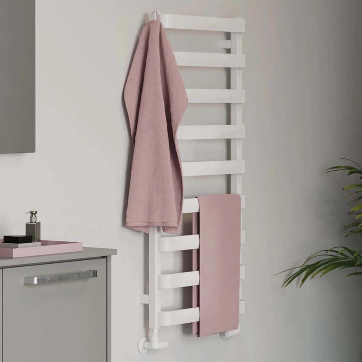 Crosswater Designer Towel Radiator Crosswater Air Designer Towel Radiator in Soft White Matt