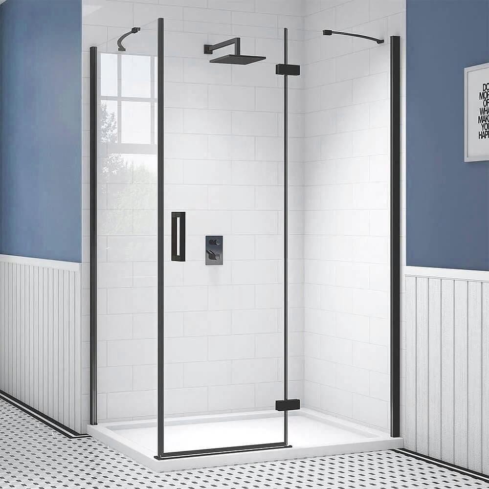 Merlyn Ionic Essence Frameless Hinged Shower Door and Inline Panel