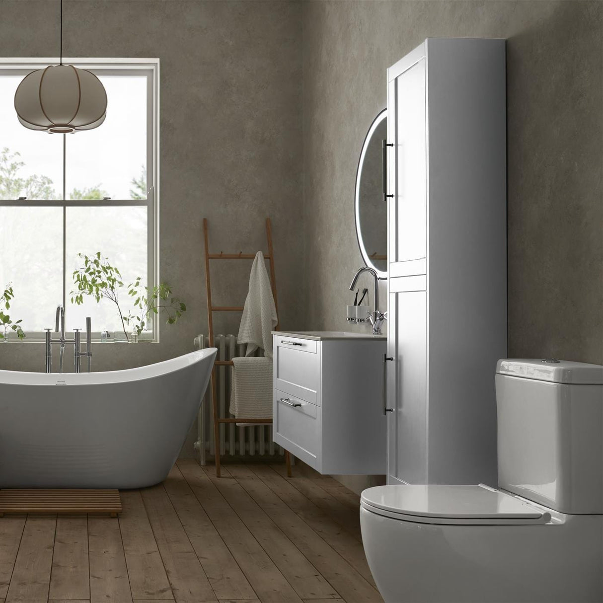 Heritage Storage Unit Heritage Lynton Floor Standing Tall Cabinet 350mm Wide