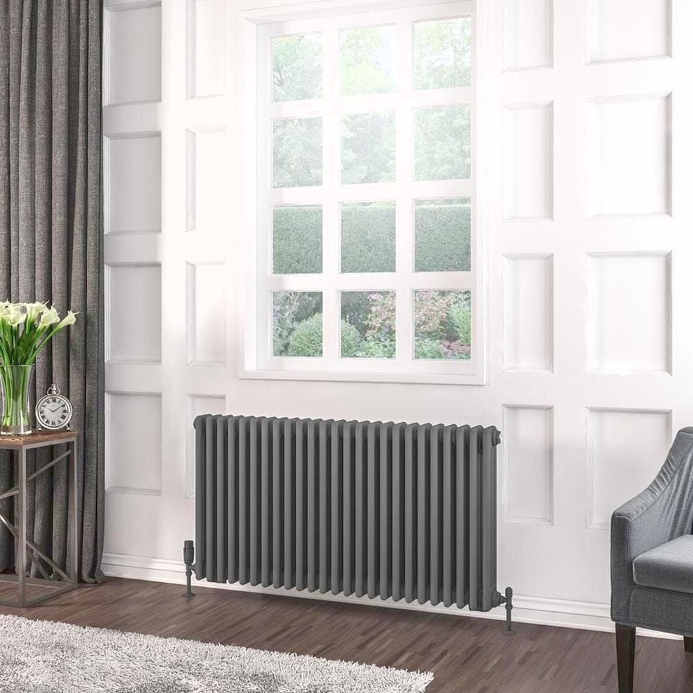 Eastbrook Rivassa Traditional 3 Column Radiator in Matt Anthracite