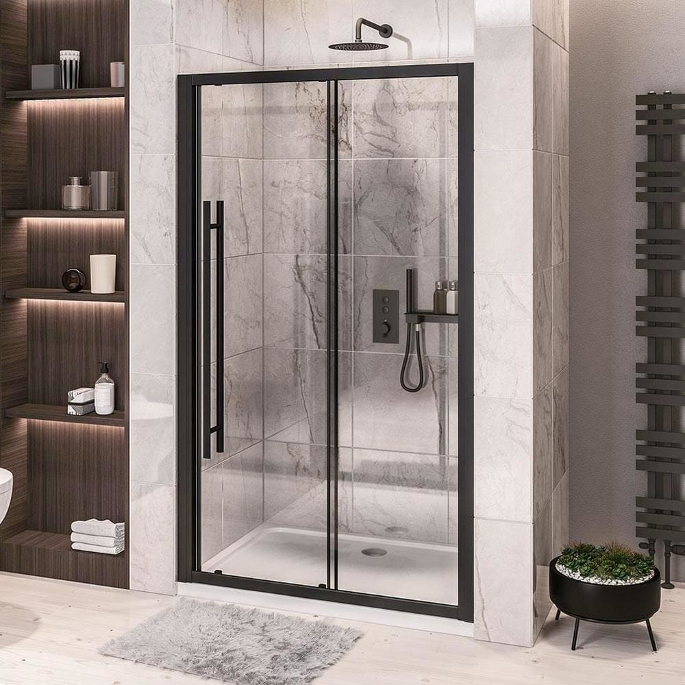 Eastbrook Sliding Shower Door Matt Black / 1400mm Eastbrook Vantage 2000 Sliding Shower Door