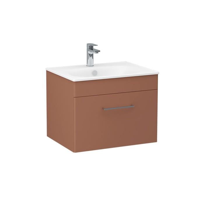 Imex Wall Mounted Vanity Unit Imex Croma Wall Mounted Single Drawer 600mm Vanity Unit with 1 Tap Hole Basin