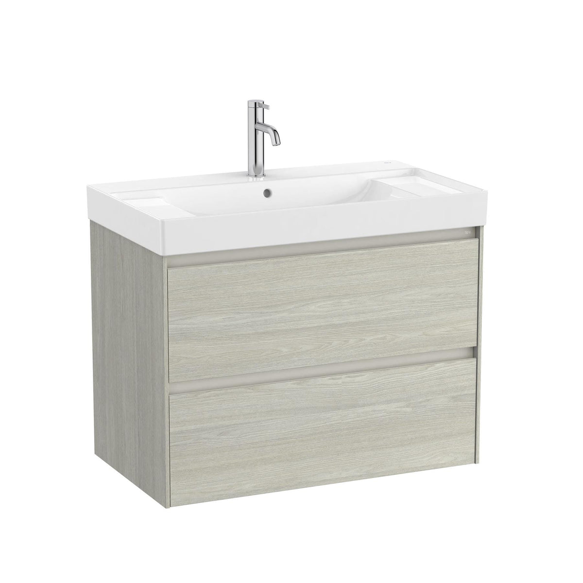 Roca Ona 800mm Wall Mounted Two Drawer Vanity Unit with Basin
