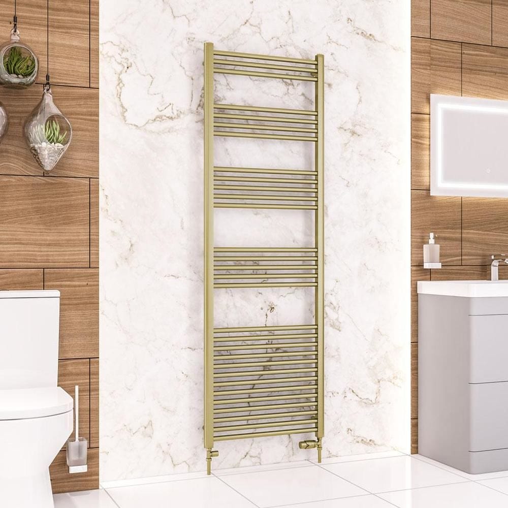 Eastbrook Wendover Straight Heated Towel Rail in Brushed Brass
