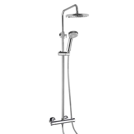 Aquarius Exposed Shower Set Chrome Aquarius Harik 2 Round Adjustable Thermostatic Shower & Kit