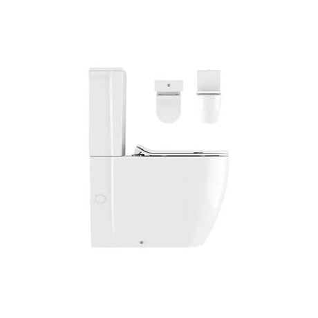 Crosswater Close Coupled Toilet Crosswater KAI X Compact Rimless Close Coupled Toilet with Cistern and Soft Close Quick Relese Seat