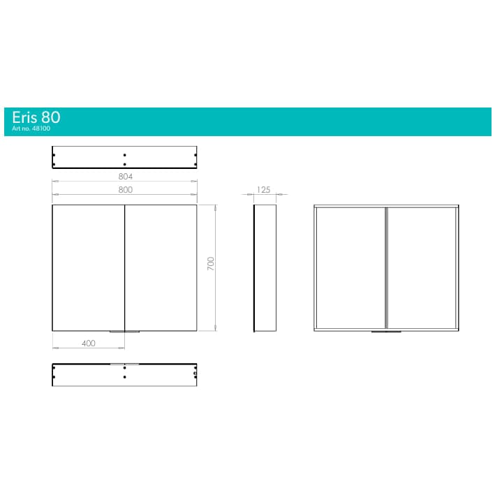HiB Mirrored Cabinet HiB Eris Mirrored Cabinet