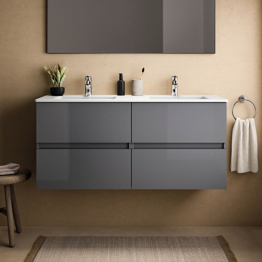Ideal Standard Double Sink Vanity Unit Ideal Standard Eurovit+ 1200mm Wall Mounted Vanity Unit