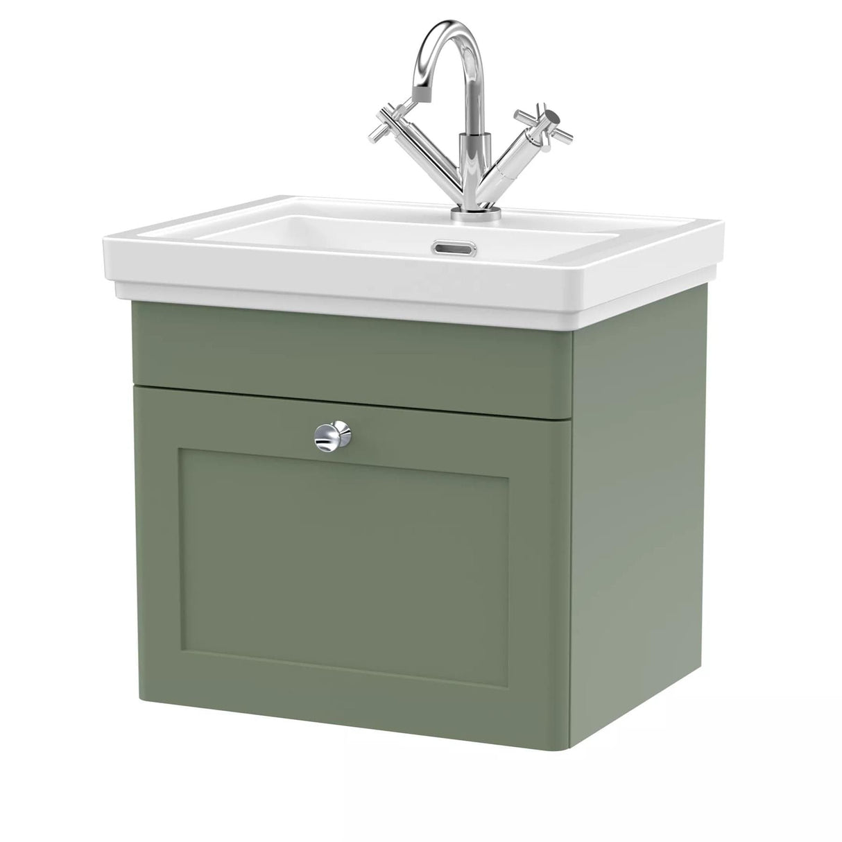 Aquarius Bathrooms Wall Mounted Vanity Unit Aquarius Leighton 500mm Wall Mounted One Drawer Vanity Unit with Basin
