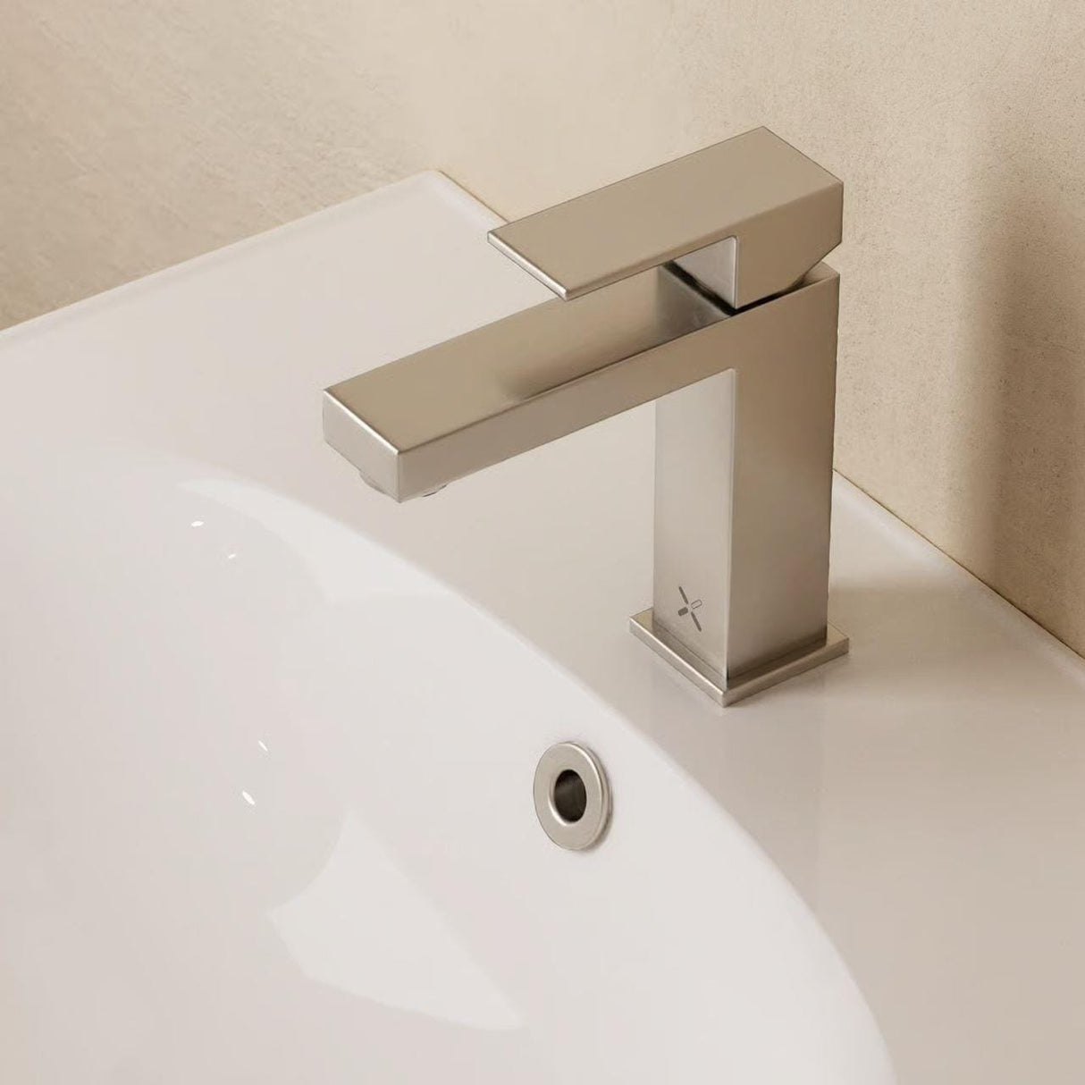 Crosswater Mono Basin Tap Brushed Nickel Crosswater Verge Mono Basin Mixer Tap