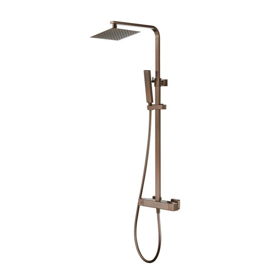 Aquarius RainLux Cool Touch Adjustable Square Exposed Shower Valve and Kit