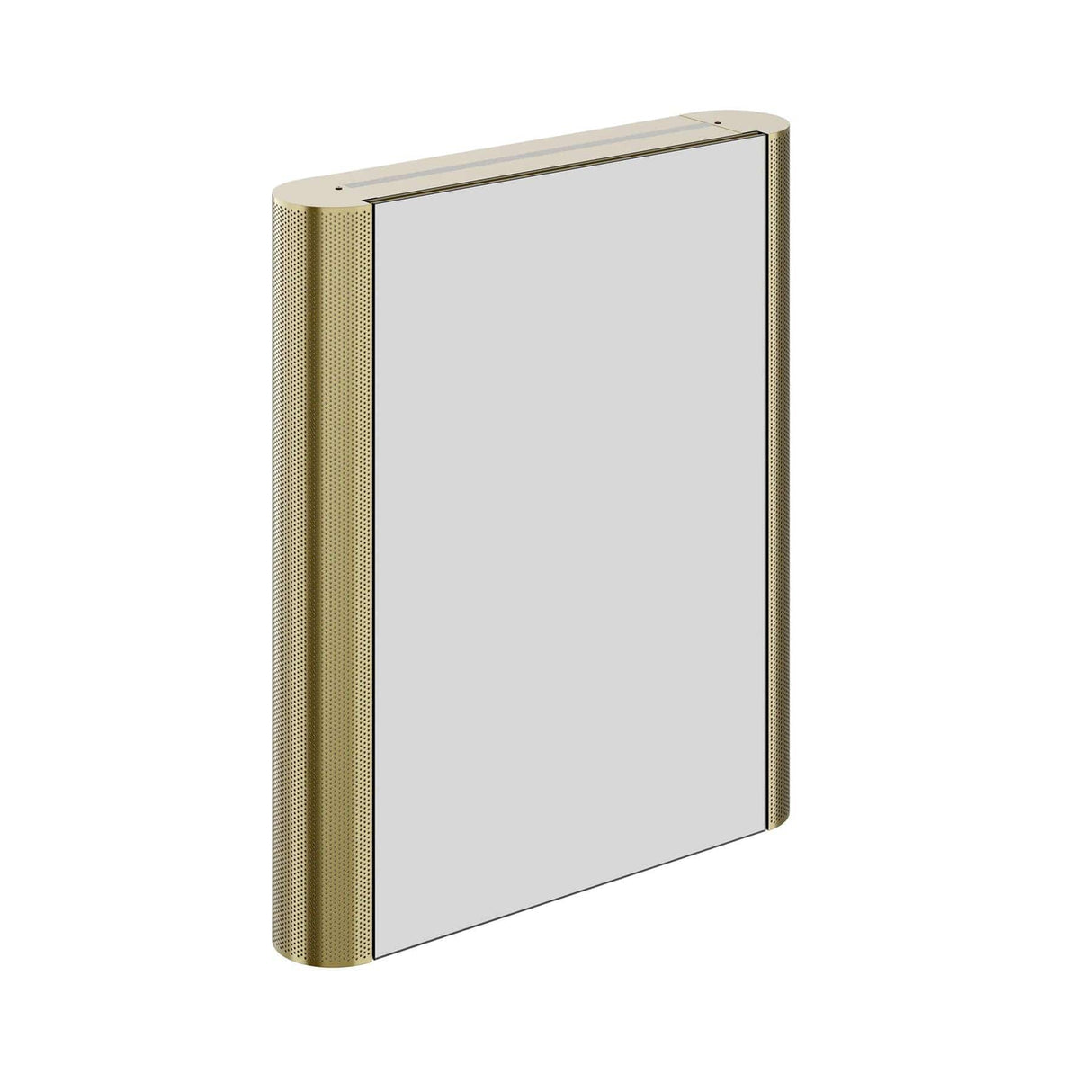 HiB Mirrored Cabinet Brushed Brass / 600 x 700mm HiB Bastille Mesh LED Mirror Cabinet