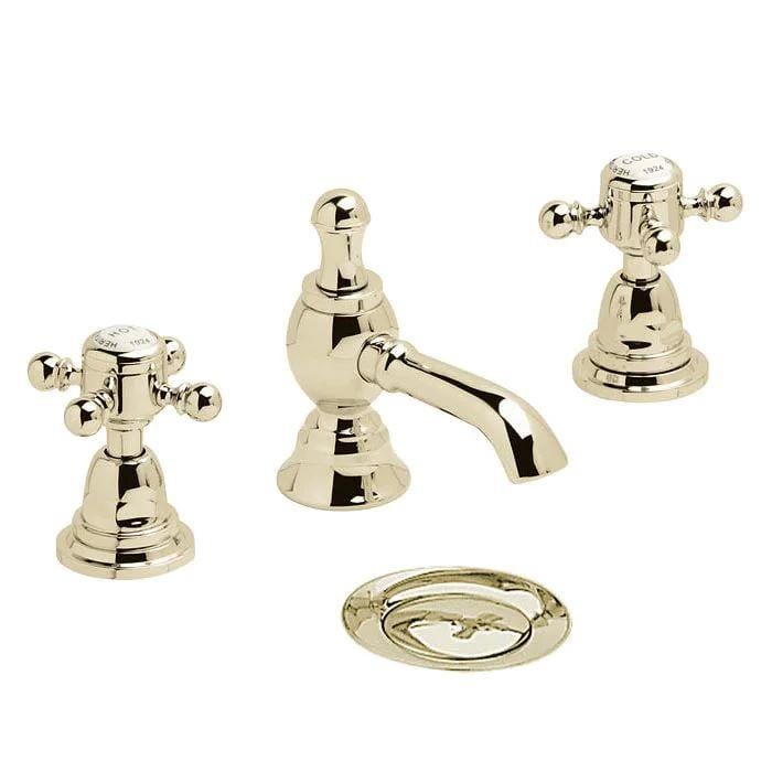 Heritage 3 Tap Hole Basin Set Antique Gold Heritage Hartlebury 3 Hole Basin Mixer Tap