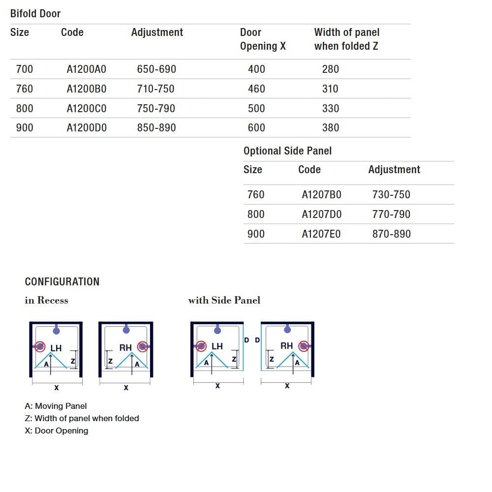 Merlyn Bi-Fold Shower Door Merlyn Ionic Source Bifold Shower Door