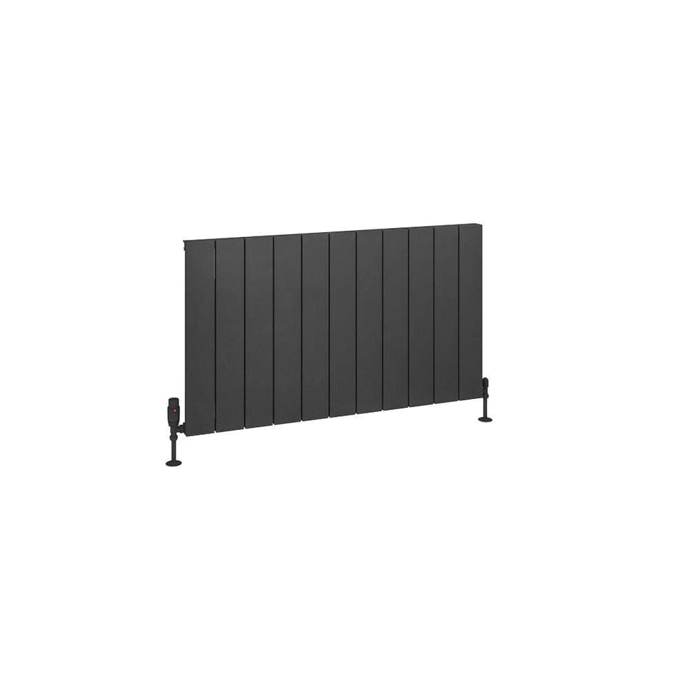 Eastbrook Panel Radiator Eastbrook Charlton Horizontal Aluminium Designer Radiator in Matt Anthracite
