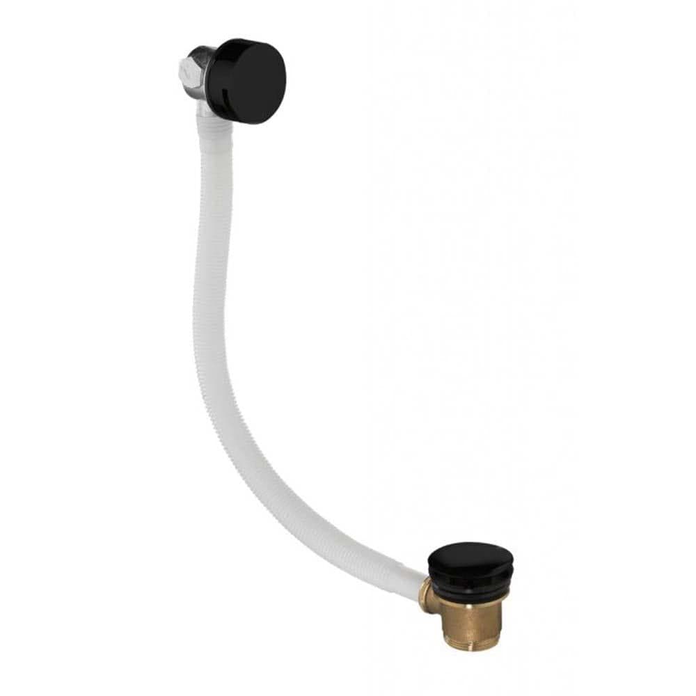 Flova Overflow Filler Matt Black Flova Bath Overflow Filler with Clicker Waste
