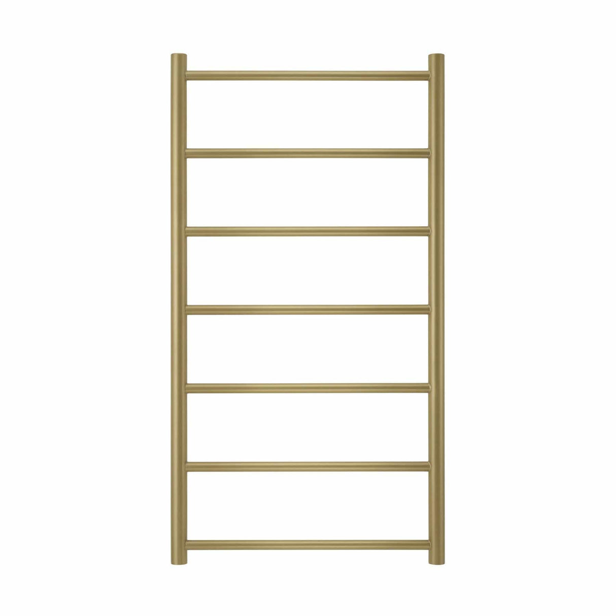 JIS Ladder Rail Brushed Brass / Central Heating JIS Sussex Pevensey Vertical Stainless Steel Heated Towel Rail