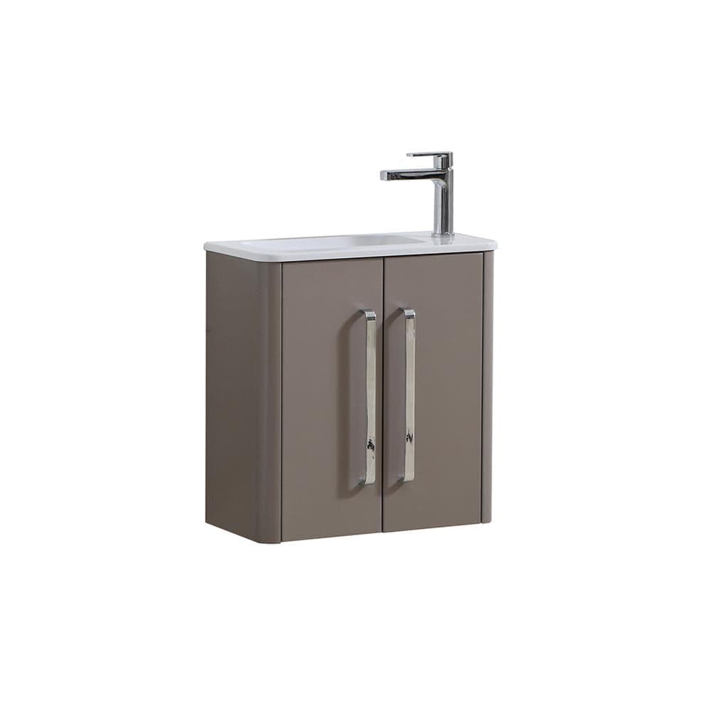Imex Cloakroom Vanity Unit Imex Suburb Wall Mounted 500mm Double Door Cloakroom Vanity Unit with Basin
