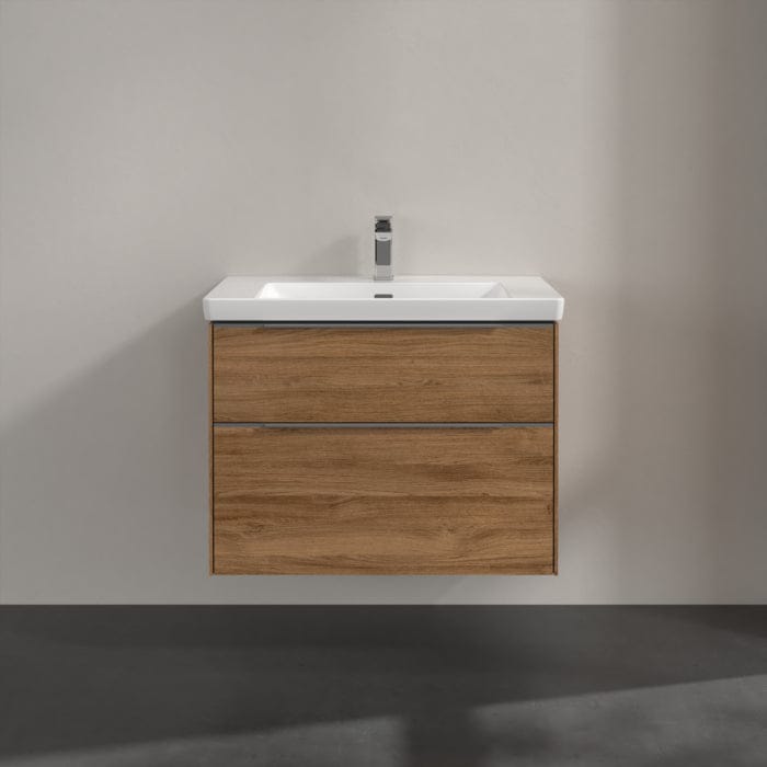 Villeroy & Boch Wall Mounted Vanity Unit Villeroy & Boch Subway 3.0 Wall Hung 800mm Two Drawer Vanity Unit with Basin