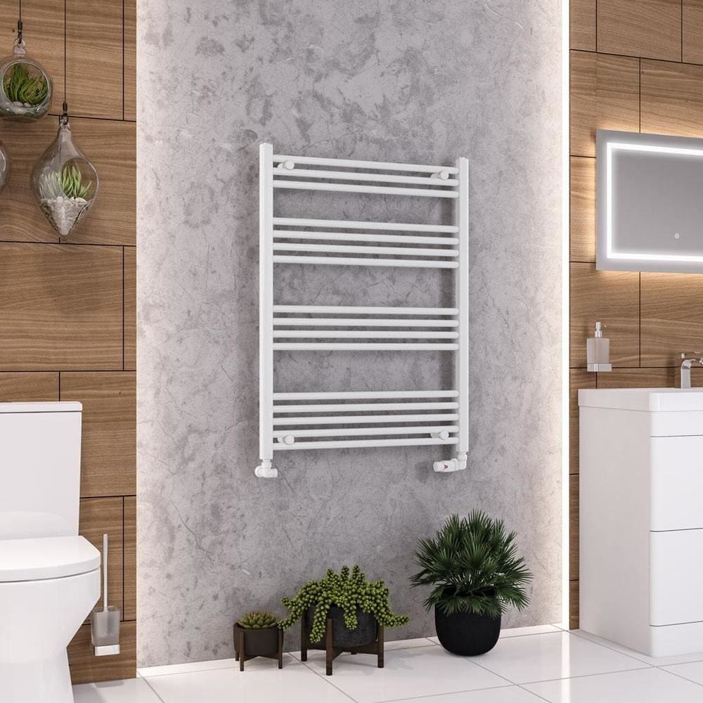 Eastbrook Ladder Rail 1000 x 750 / Central Heating Eastbrook Wendover Straight Vertical Heated Towel Rail in White