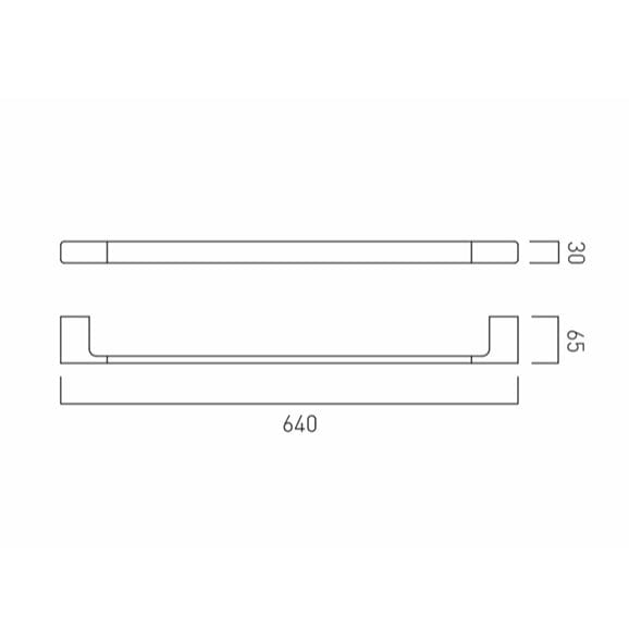 VADO Towel Rails and Rings Vado Shama 640mm Towel Rail in Chrome