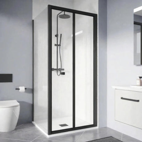 Crosswater Bi-Fold Shower Door Matt Black / 800mm Crosswater Clear 6 Bifold Shower Door