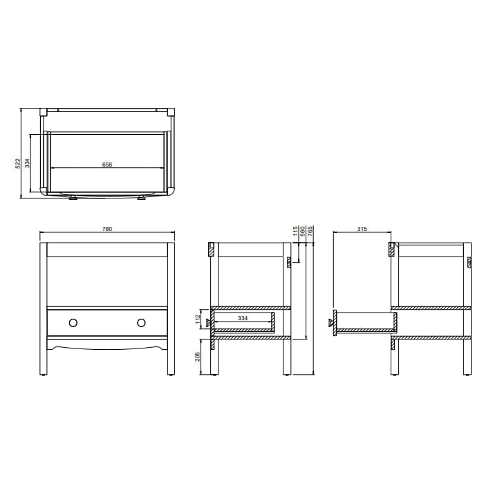 Burlington Floor Standing Vanity Unit Burlington Guild Floor Standing 850mm Vanity Unit with Worktop
