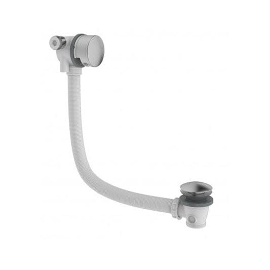 Crosswater Overflow Filler Brushed Stainless Steel Effect Crosswater MPRO Bath Filler with Click Clack Waste