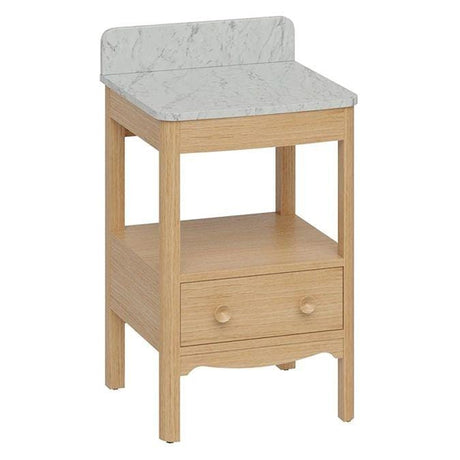 Burlington Floor Standing Vanity Unit Light Oak / Carrara Burlington Guild Floor Standing 560mm Vanity Unit with Worktop