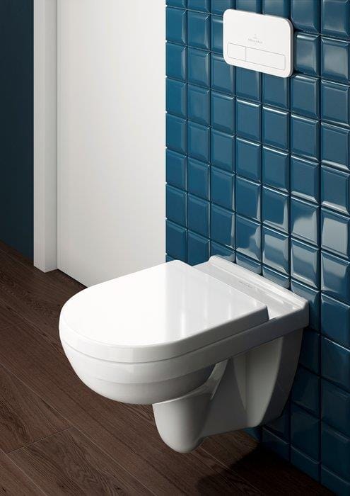 Villeroy & Boch Wall Hung Toilet Villeroy & Boch O.novo Wall Hung Rimless DirectFlush Toilet with Soft Close Seat