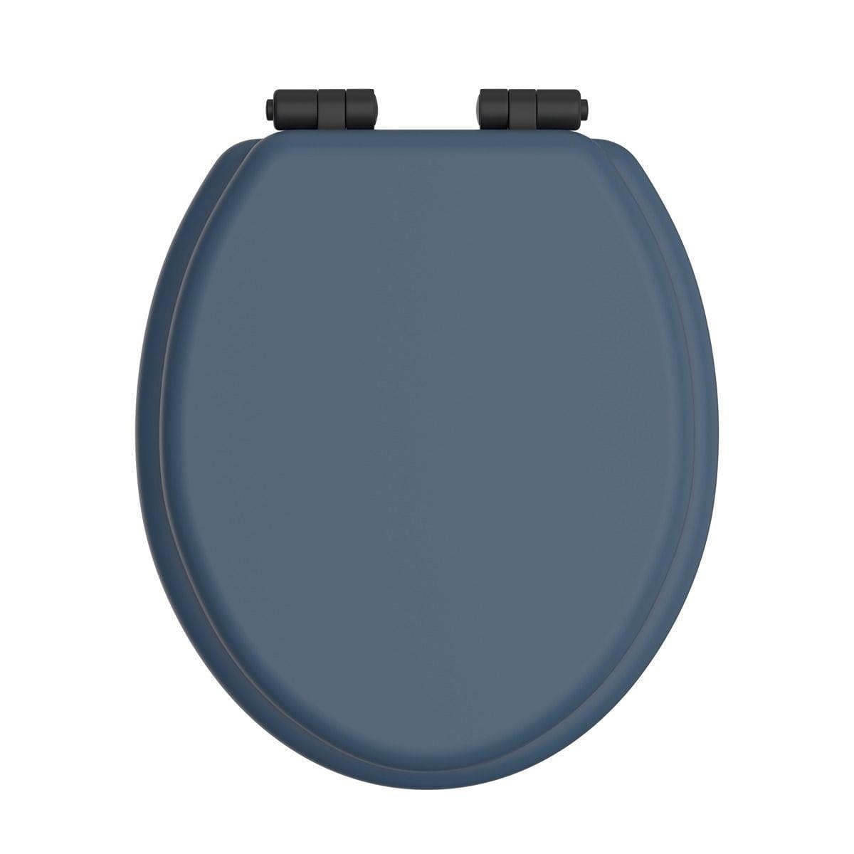 Heritage Toilet Seat Maritime Blue / Black Heritage Soft Close Wooden Toilet Seat