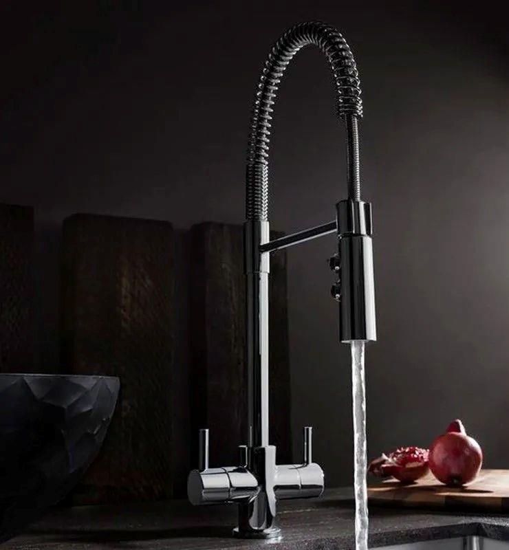 Crosswater Cook Dual Control Kitchen Mixer Tap with Flexi Spray