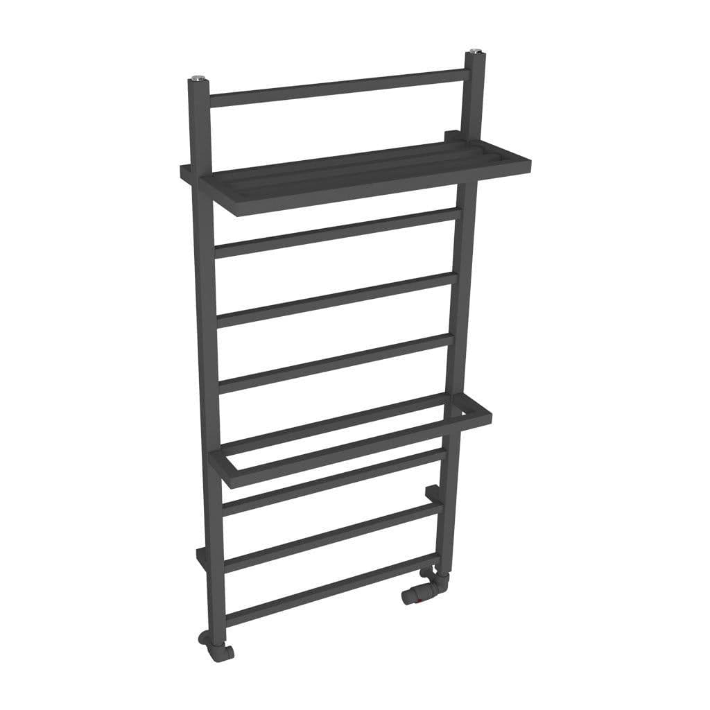 Eastbrook Designer Towel Radiator 1200 x 600 / Central Heating Eastbrook Launton Straight Vertical Heated Towel Rail in Matt Anthracite