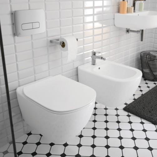 Ideal Standard Toilet Seat Ideal Standard Tesi Soft Close, Quick Release Slimline Sandwich Toilet Seat