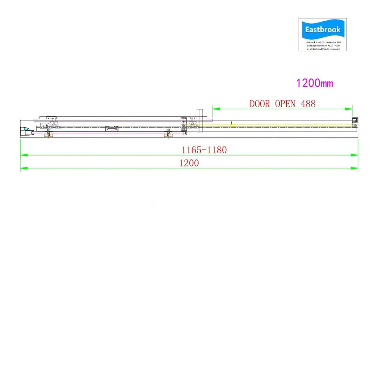 Eastbrook Sliding Shower Door Eastbrook Corniche 2000 8mm Sliding Shower Door