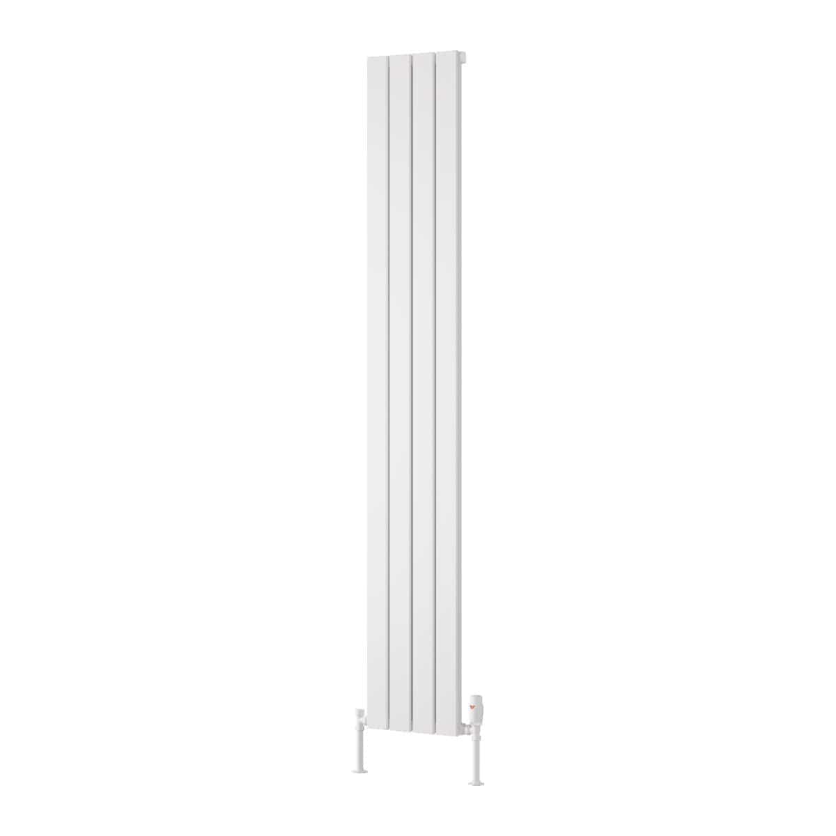 Reina Panel Radiator 1800 x 295mm / White Reina Piatto Single Vertical Panel Central Heating Radiator