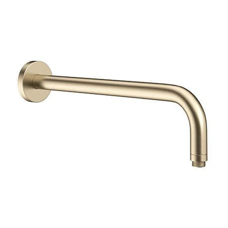 Crosswater Fixed Shower Arm Unlacquered Brushed Brass Crosswater MPRO Industrial Wall Mounted Shower Arm