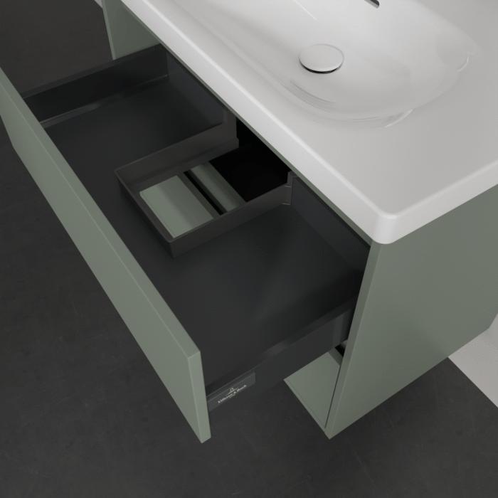 Villeroy & Boch Wall Mounted Vanity Unit Villeroy & Boch Skyla Wall Mounted 800mm Two Drawer Vanity Unit with Basin