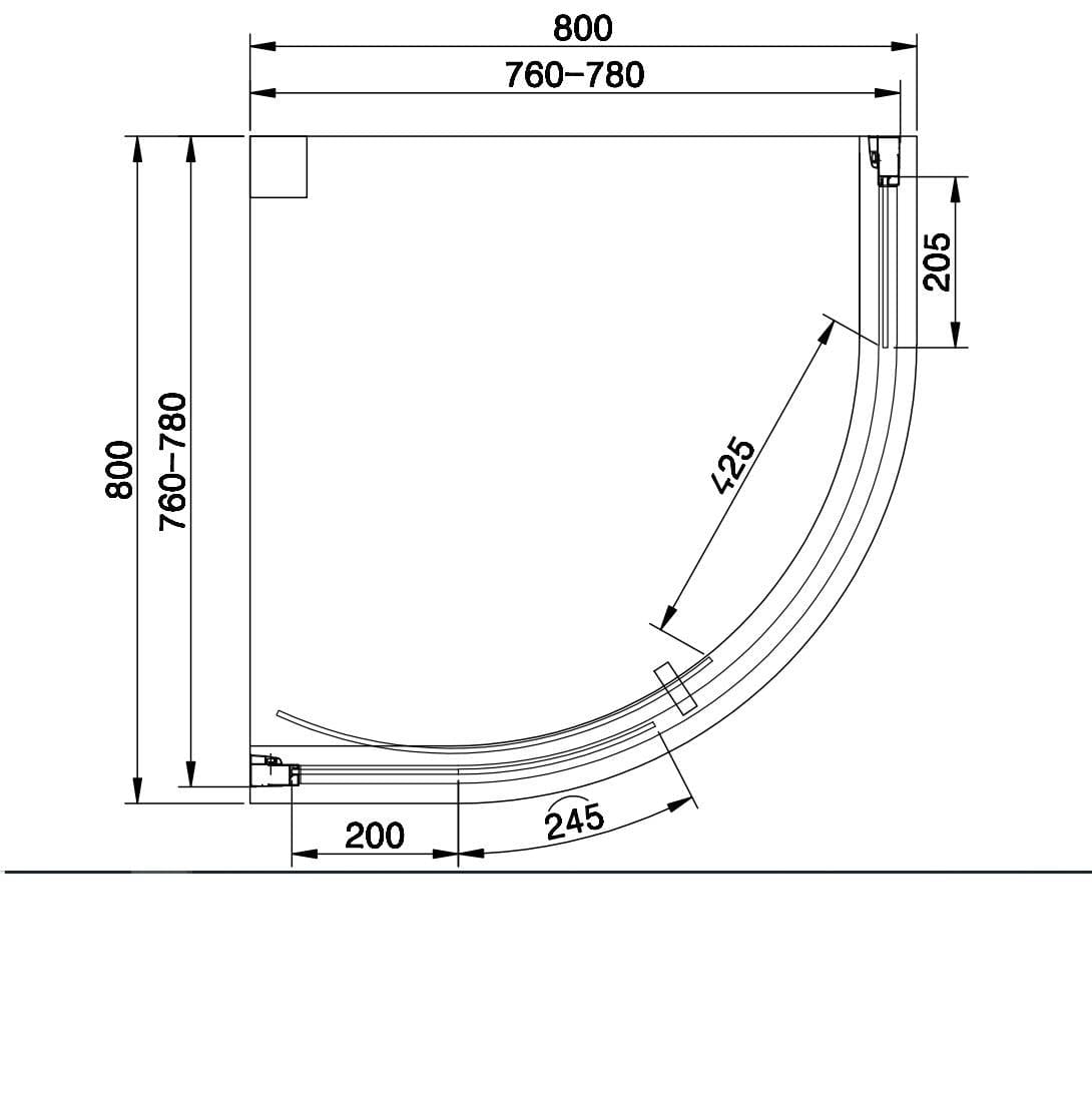 Eastbrook Vantage 2000 Quadrant Shower Enclosure