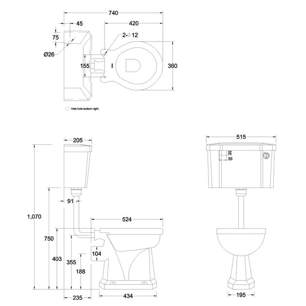 Burlington Low Level Toilet Burlington Standard Low Level Toilet