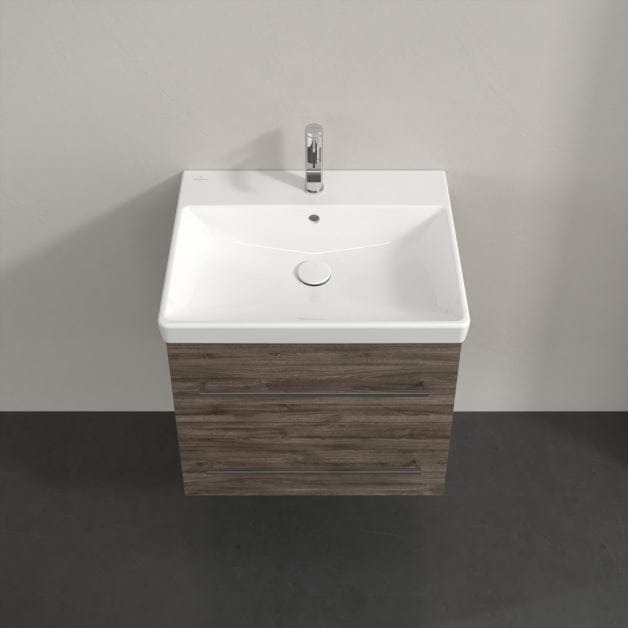 Villeroy & Boch Wall Mounted Vanity Unit Villeroy & Boch Avento Wall Hung Vanity Unit 580mm Two Drawers with Basin