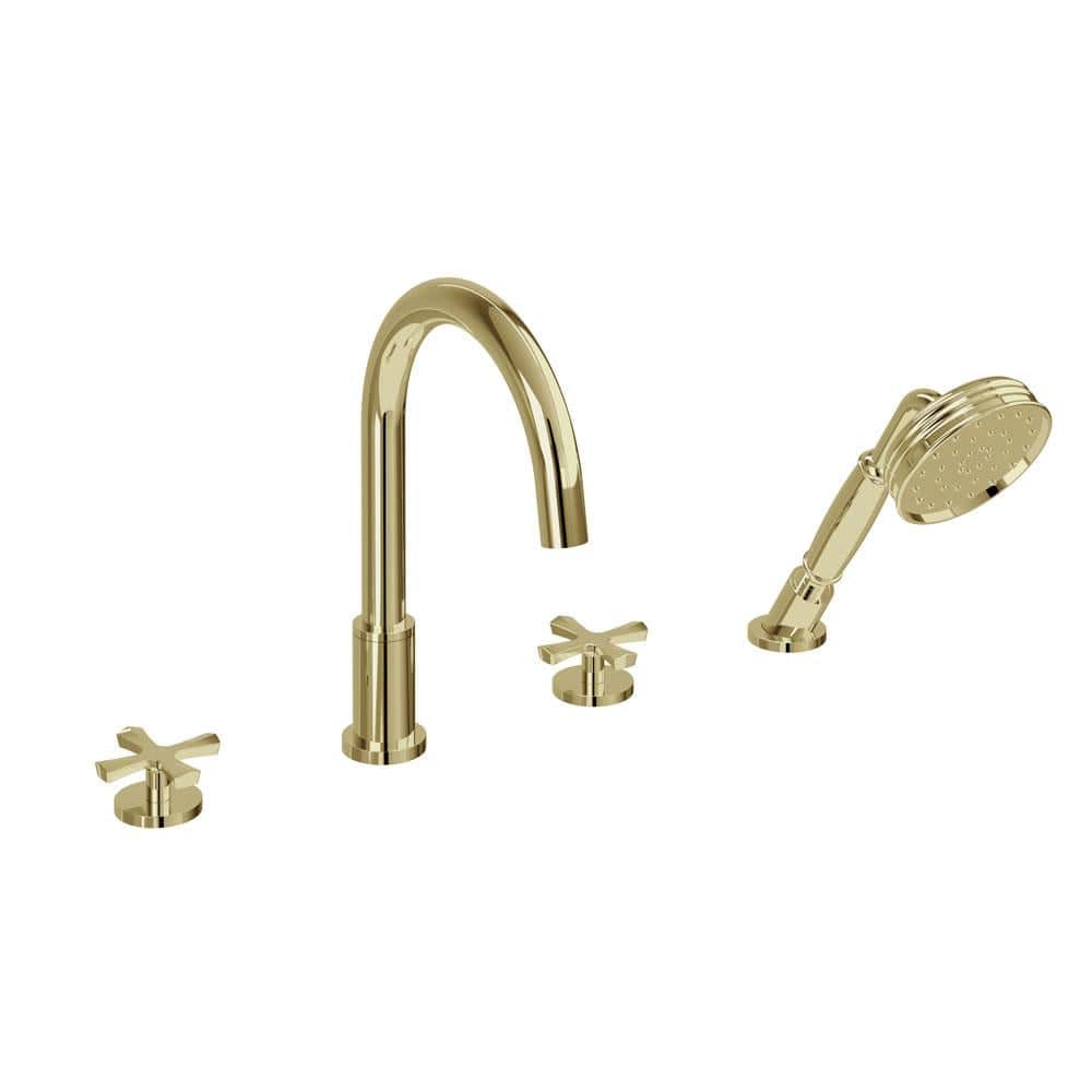 Burlington 4 Tap Hole Bath Set Gold Burlington Riviera 4 Hole Bath Mixer Tap and Shower Handset