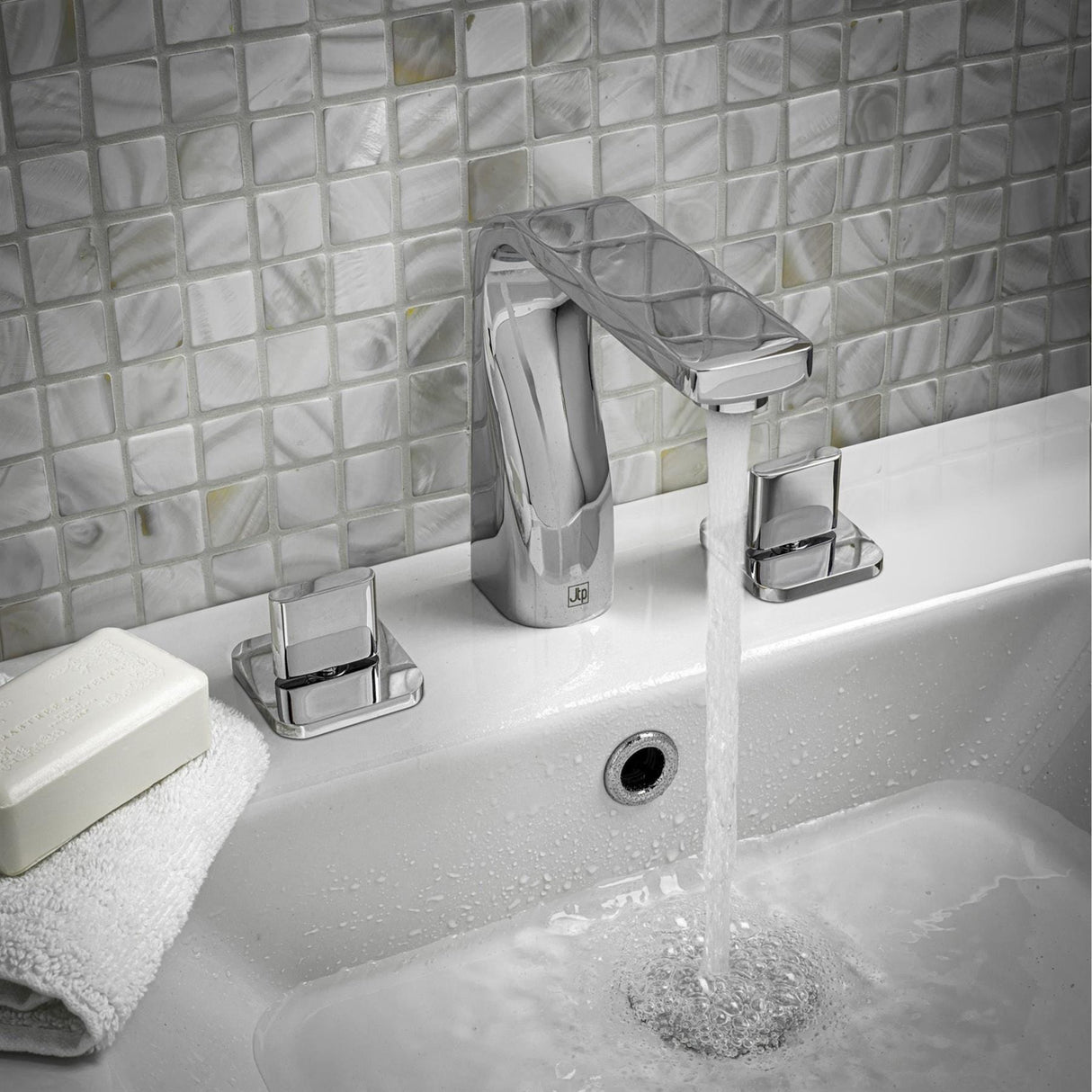 JTP 3 Tap Hole Basin Set JTP Curve 3 Hole Basin Mixer Tap - Chrome