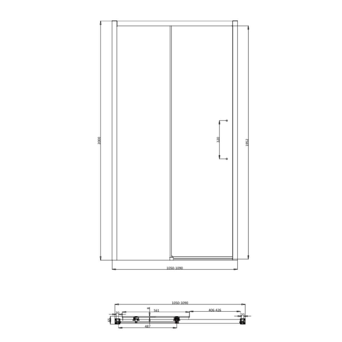 Crosswater Sliding Shower Door Crosswater Asura 8mm Sliding Shower Door