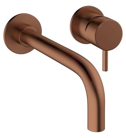 Crosswater Wall Mounted Basin Tap Brushed Bronze Crosswater Mpro 2 Hole Wall Mounted Basin Mixer Tap