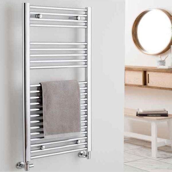 Vogue 1000 x 500 / Central Heating Vogue Focus Straight Towel Rail in Chrome